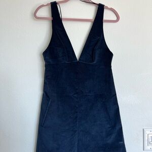 Zara Dark Blue Corduroy Mini Dress